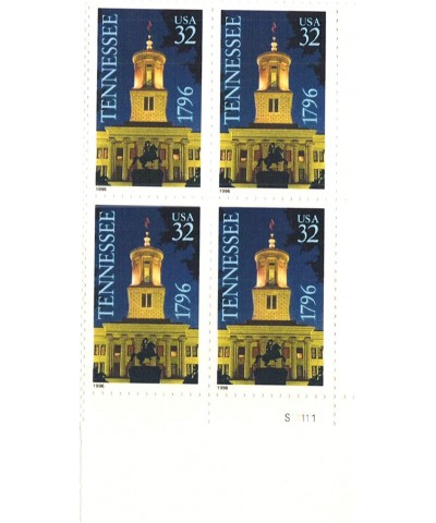 Tennessee Statehood Plate Block of 4 US Postage Stamps Catalog No 3070 Mint Never Hinged $14.22 Collectibles Display & Storage