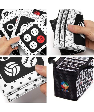 Black and White Baby Sensory Toys High Contrast Cards Cloth Fabric Soft Cards for Newborn 0-6 Months Visual Stimulation Early...