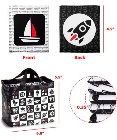 Black and White Baby Sensory Toys High Contrast Cards Cloth Fabric Soft Cards for Newborn 0-6 Months Visual Stimulation Early...