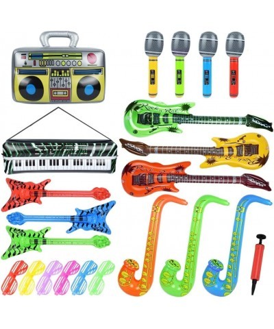 Inflatable Instruments Set 22Pcs Inflatable Guitar for Kids Fun Musical Instruments Accessories Inflatable Props for Birthday...