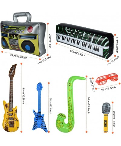 Inflatable Instruments Set 22Pcs Inflatable Guitar for Kids Fun Musical Instruments Accessories Inflatable Props for Birthday...