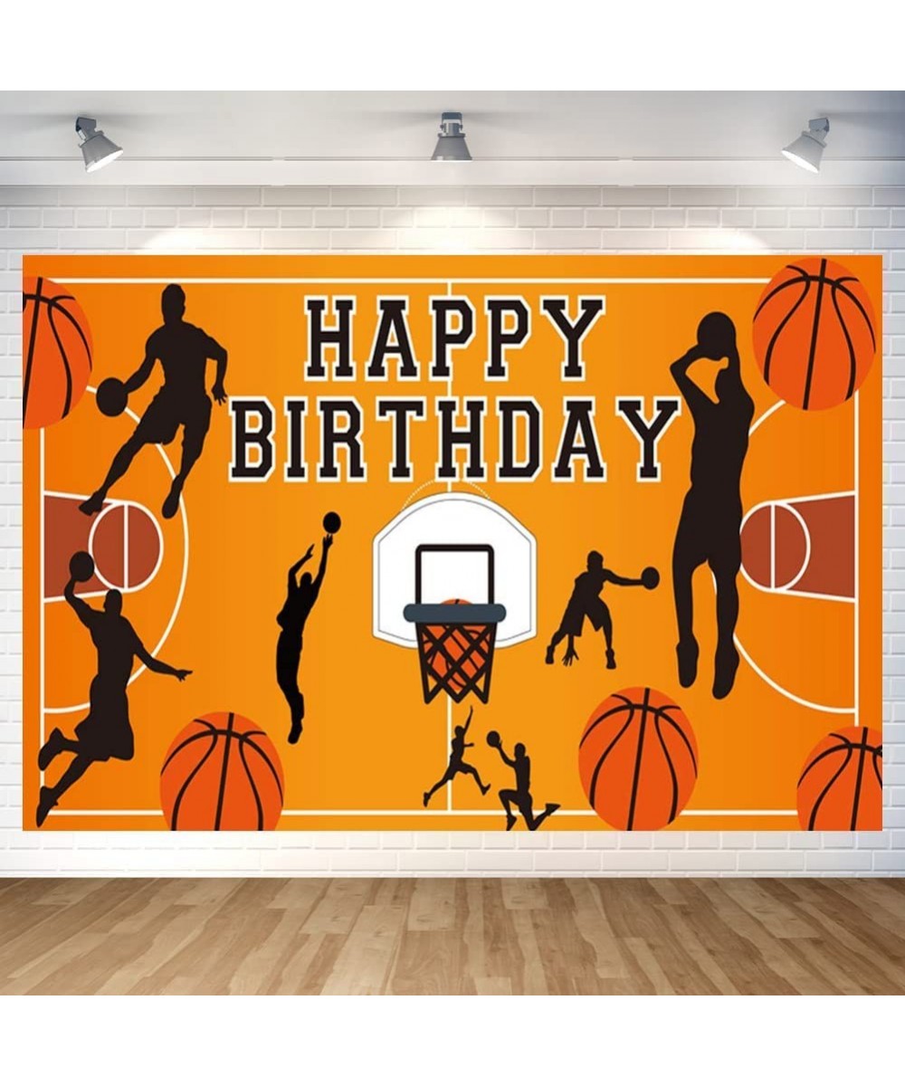 Basketball Themed Birthday Party Decoration Basketball Happy Birthday Backdrop Photo Background Banner Poster for Basketball ...