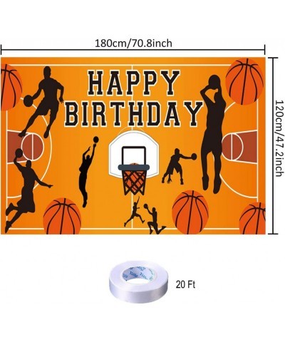 Basketball Themed Birthday Party Decoration Basketball Happy Birthday Backdrop Photo Background Banner Poster for Basketball ...