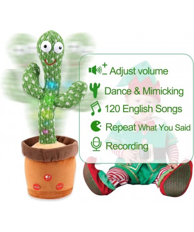 【Volume Adjustable】 Talking Dancing Cactus Toy for Baby Cactus Toy Mimic with Singing 120 Songs Repeating What You Say Musica...