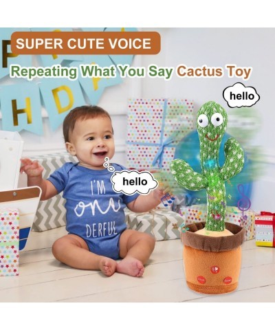 【Volume Adjustable】 Talking Dancing Cactus Toy for Baby Cactus Toy Mimic with Singing 120 Songs Repeating What You Say Musica...