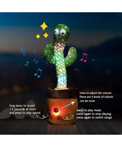 【Volume Adjustable】 Talking Dancing Cactus Toy for Baby Cactus Toy Mimic with Singing 120 Songs Repeating What You Say Musica...