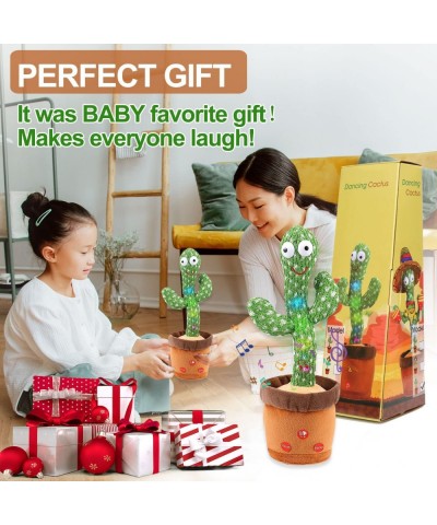 【Volume Adjustable】 Talking Dancing Cactus Toy for Baby Cactus Toy Mimic with Singing 120 Songs Repeating What You Say Musica...