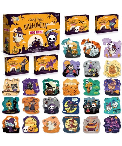 Halloween Party Favor for Kids 24 Pack Jigsaw Puzzles in Halloween Theme Designs for Trick or Treating Halloween Goodie Bag F...