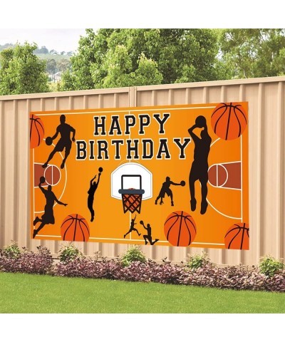 Basketball Themed Birthday Party Decoration Basketball Happy Birthday Backdrop Photo Background Banner Poster for Basketball ...