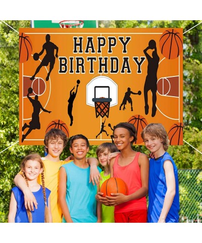 Basketball Themed Birthday Party Decoration Basketball Happy Birthday Backdrop Photo Background Banner Poster for Basketball ...