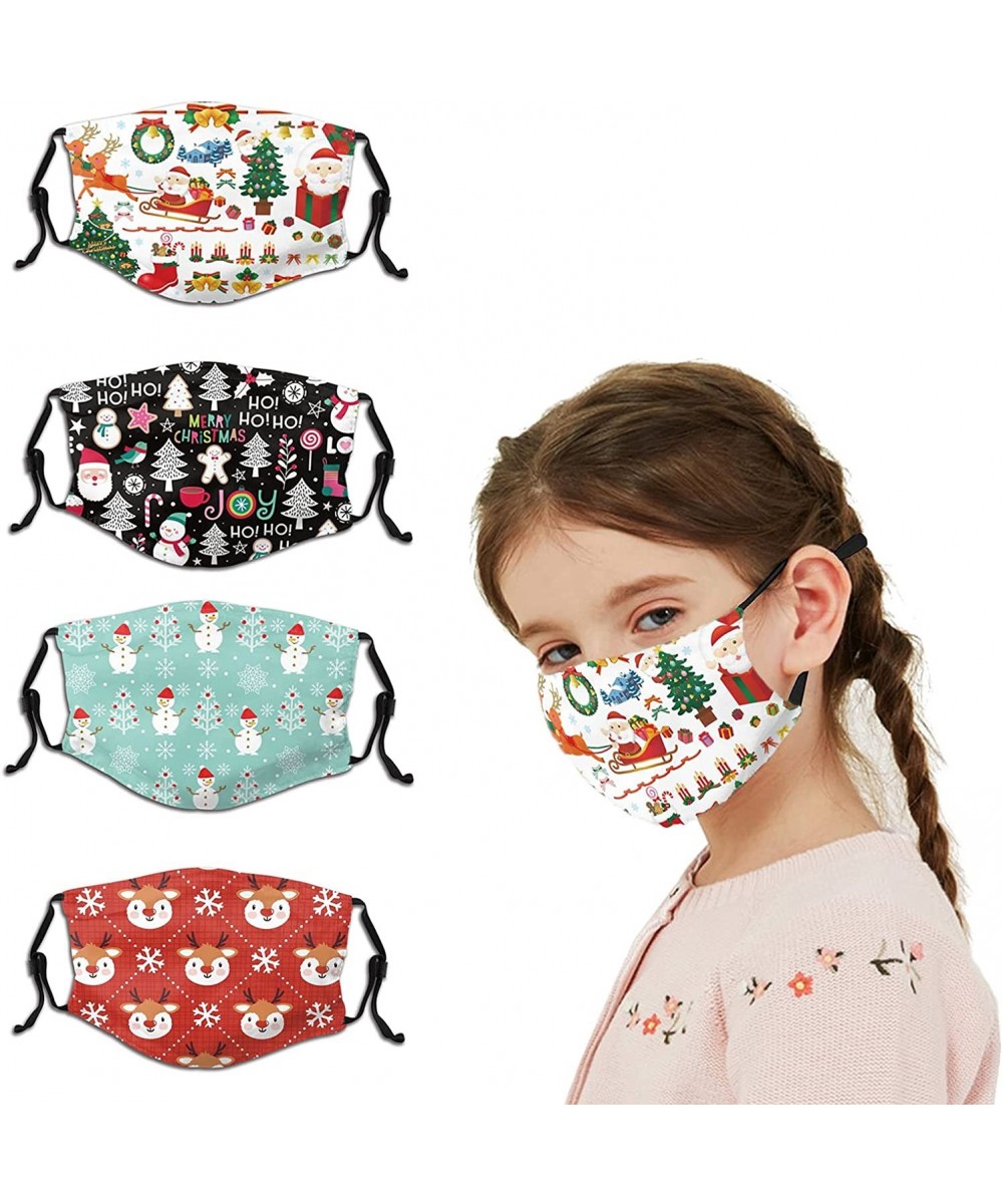 4pcs Girls Face Mask Kids Reusable Cute Child Boys Masks Adjustable Balaclava $18.28 Kids' Dress-Up Accessories