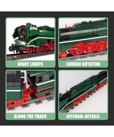 German Express Train Building Blocks Set 2348 Pieces MOC Motorized Passenger Train Set Building Toys with Remote Control and ...