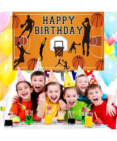 Basketball Themed Birthday Party Decoration Basketball Happy Birthday Backdrop Photo Background Banner Poster for Basketball ...