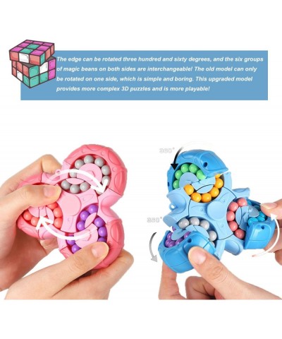 Magic Bean Rotating Puzzle Toy Magic Cube and Fidget Spinner 2-in-1 6-Sided Magic Ball Brain Teaser Game Pop Gift for Kids Bo...