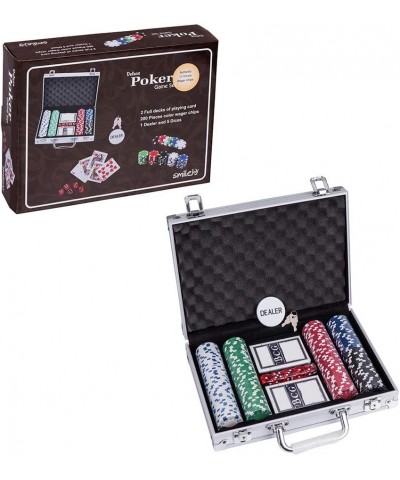 200PCS Casino Poker Chips Set 11.5 Gram for Texas Holdem Blackjack Gambling with Aluminum Case $49.36 Casino Equipment