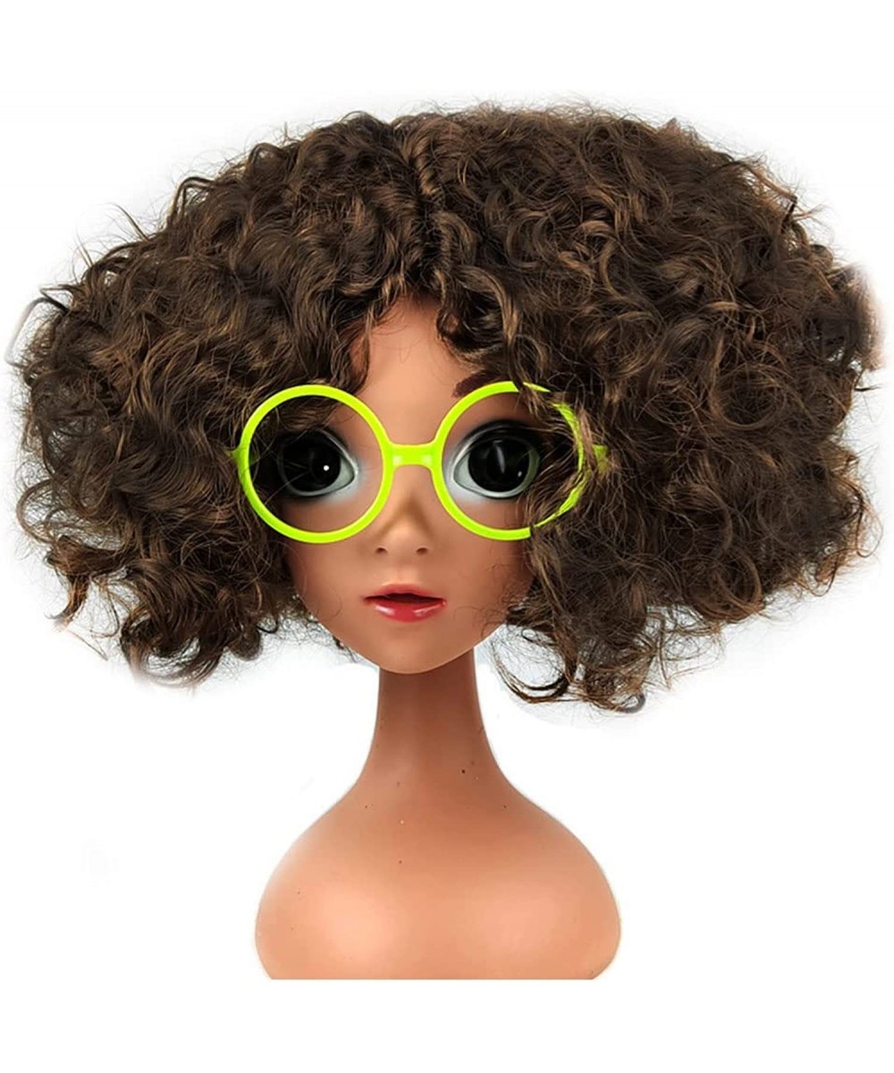 Mirabel Cosplay Dress Costume Girls Wig Madrigal Princess Skirt Hair with Glasses Outfit Halloween Props Suit for Kids $14.92...