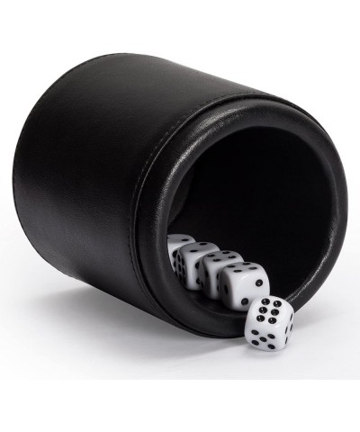 Premium Padded Leatherette Dice Cup with 5 (14mm) 6-Sided Dice Set $31.52 Game Accessories