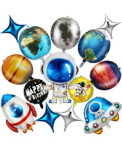 14 Pack Outer Space Party Decorations Galaxy Space Balloons Large Outer Space Cartoon Balloons Foil Planet Balloons Large Ast...