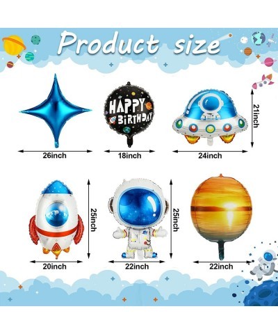 14 Pack Outer Space Party Decorations Galaxy Space Balloons Large Outer Space Cartoon Balloons Foil Planet Balloons Large Ast...