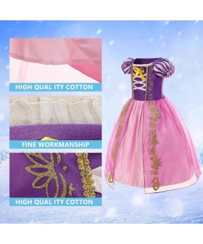 Rapunzel Dress for Girls Purple Princess Costume With Fairy Wand And Crown Tiara For Wedding/Party/Cosplay $46.21 Kids' Costumes