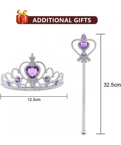 Rapunzel Dress for Girls Purple Princess Costume With Fairy Wand And Crown Tiara For Wedding/Party/Cosplay $46.21 Kids' Costumes