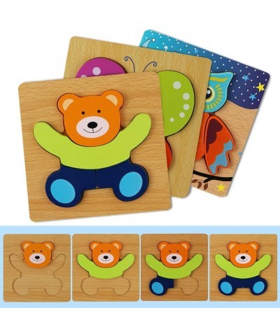 Toddlers Puzzles Wooden Jigsaw Puzzles for Toddlers 6 Pack Wooden Animal Puzzles Toys for Kids Ages 1 2 3 4 5 Educational Ear...