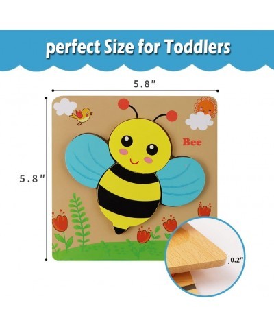 Toddlers Puzzles Wooden Jigsaw Puzzles for Toddlers 6 Pack Wooden Animal Puzzles Toys for Kids Ages 1 2 3 4 5 Educational Ear...