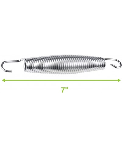 |20 Pack| / |40 Pack| 7" Silver Trampoline Spring Galvanized Steel Replacement with Free T-Hook for Skywalker JumpKing Upperb...