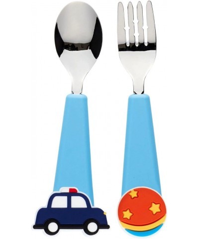 Flexwarez Kids Utensil Set with Flexcharmz Silicone Charms Accessories - Easy to Decorate Spoon and Fork - Fun lunch for Todd...