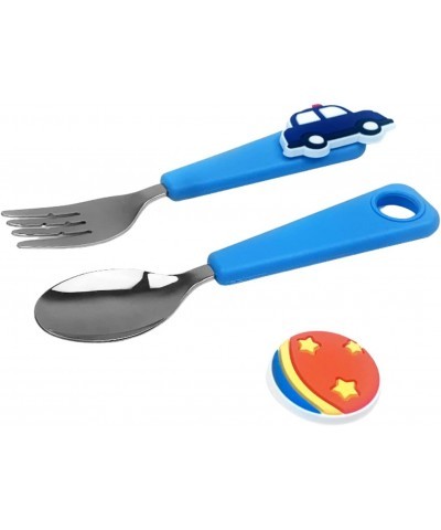 Flexwarez Kids Utensil Set with Flexcharmz Silicone Charms Accessories - Easy to Decorate Spoon and Fork - Fun lunch for Todd...