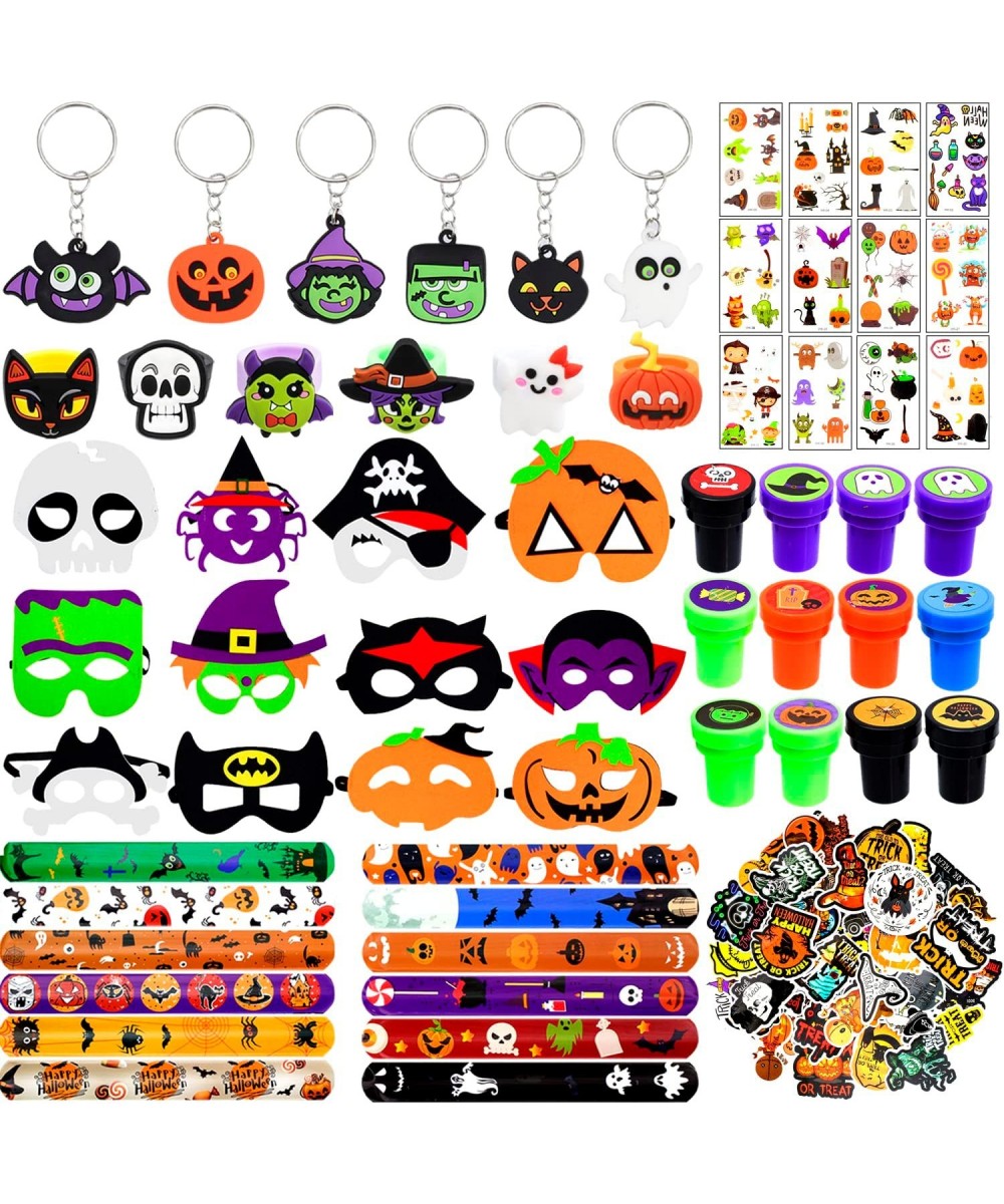 Halloween Party Favors Toys122pcs Halloween Treat Bags Stuffers Toys Halloween Slap Bracelets Keychains mask stampers Tattoos...