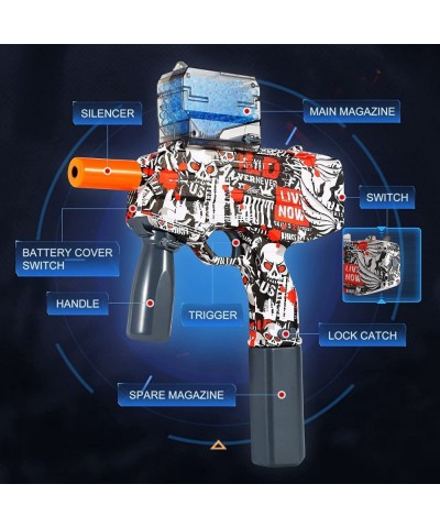 Splatter Ball Gun Rechargeable Electric Automatic Gel Ball Blaster and Blaster Gun with 40 000 Splatter Ball Gun Ammo and Gog...