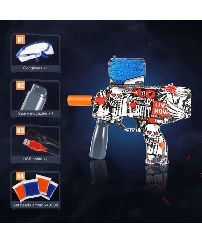 Splatter Ball Gun Rechargeable Electric Automatic Gel Ball Blaster and Blaster Gun with 40 000 Splatter Ball Gun Ammo and Gog...