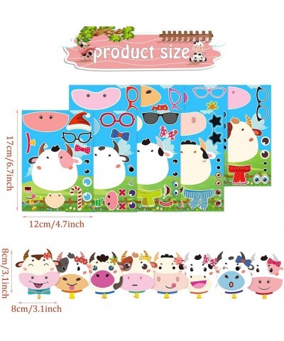 48 Pcs 8 Sheets Make a Face Cow Stickers DIY Cow Stickers Make Your Own Stickers Fun Craft Project for Kids Cow Themed $14.30...