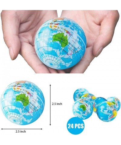 24 PCS Globe Squeeze Balls 2.5 Inch Globe Bouncy Ball Earth Squishy Ball Mini Foam Globe Squeeze Stress Balls $26.13 Kids' Pa...