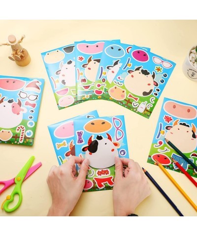 48 Pcs 8 Sheets Make a Face Cow Stickers DIY Cow Stickers Make Your Own Stickers Fun Craft Project for Kids Cow Themed $14.30...