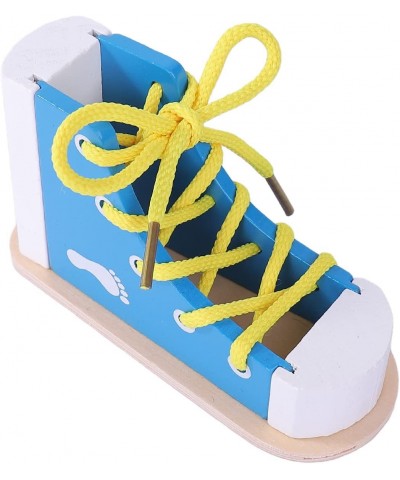 Learn to Tie Shoes - Wooden Lacing Shoe Tying Practice for Kids Safe & Reusable Wood Shoelaces Tying Toy Educational Toy $22....