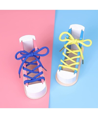 Learn to Tie Shoes - Wooden Lacing Shoe Tying Practice for Kids Safe & Reusable Wood Shoelaces Tying Toy Educational Toy $22....