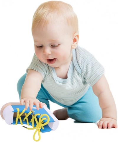 Learn to Tie Shoes - Wooden Lacing Shoe Tying Practice for Kids Safe & Reusable Wood Shoelaces Tying Toy Educational Toy $22....