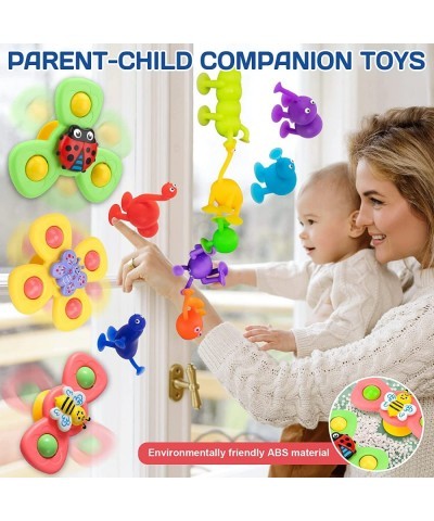 Suction Cup Spinner Toy for Baby - 12 Pcs Window Toys for Toddlers 1-3 Year Old Sucker Toys Airplane Travel Baby Spinning Toy...