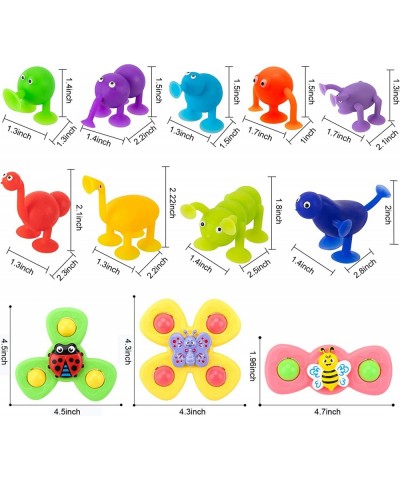 Suction Cup Spinner Toy for Baby - 12 Pcs Window Toys for Toddlers 1-3 Year Old Sucker Toys Airplane Travel Baby Spinning Toy...