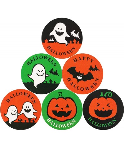 100 Pieces Halloween Stickers Round Seal Label Stickers Assorted Pumpkin Skull Bat Ghost Pattern Stickers for Halloween Party...