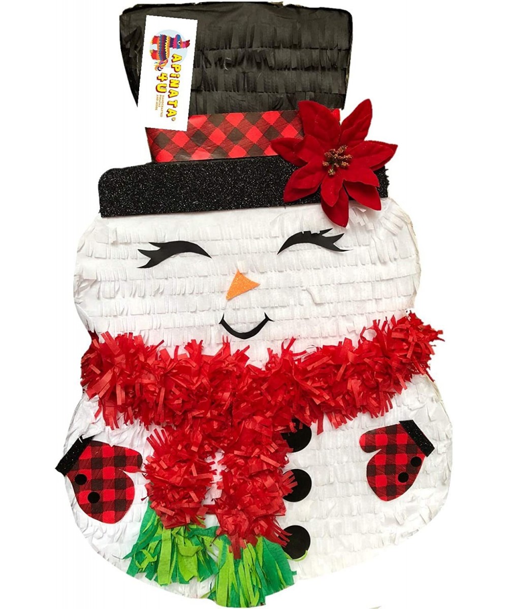 APINATA4U Christmas Snowman Pinata with Plaid Accents $72.99 Piñatas