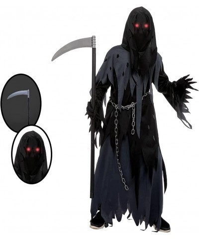 Halloween dress up costume for child boy Dark Knight Reaper costume (Large (10-12 yr)) $44.47 Kids' Costumes