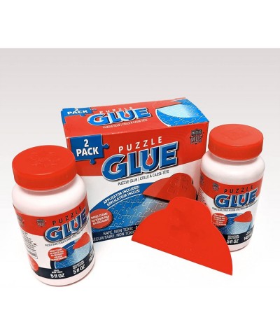 Accessories - Jigsaw Puzzle Glue Bottle & Wide Plastic Spreader 5 Ounces Each 2 Pack Clear $22.58 Puzzle Accessories