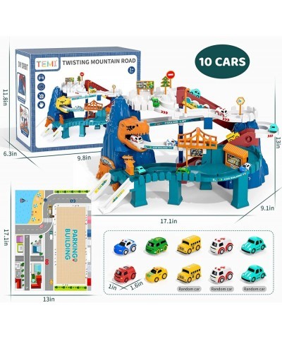 Race Track Car Kids Dinosaur Track Playset Garage Parking Adventure Toy with 10 Mini Cars Racing Track Toy Educational Toy Ca...