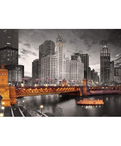 Chicago Michigan Avenue Puzzle (1000-Piece) Black $26.07 Jigsaw Puzzles