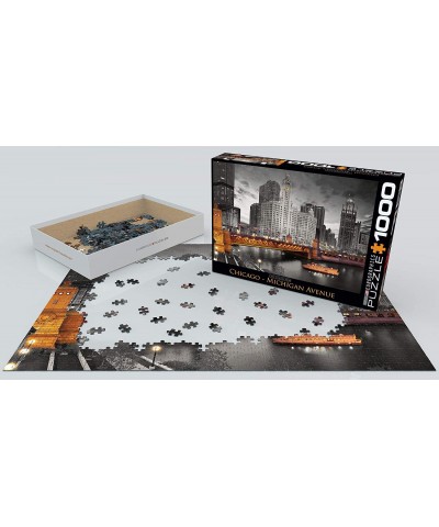 Chicago Michigan Avenue Puzzle (1000-Piece) Black $26.07 Jigsaw Puzzles