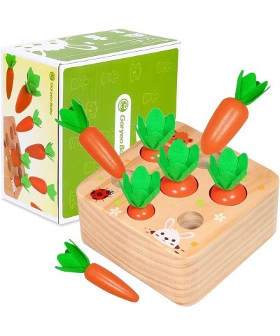 Montessori Educational Toys Wooden Carrots Harvest Shape Size Sorting Games for Matching Puzzle Gift Preschool Learning for B...