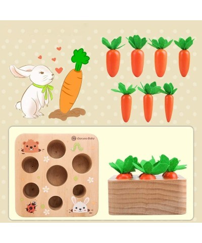 Montessori Educational Toys Wooden Carrots Harvest Shape Size Sorting Games for Matching Puzzle Gift Preschool Learning for B...